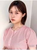 ボブ/くびれヘア/前髪カット/縮毛矯正/韓国風