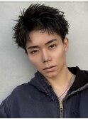 10代20代30代ピンパーマツーブロ刈り上げラフショート