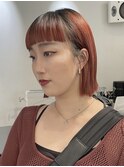 ＊ハッシュカットグレージュデザインカラーツートンカラー
