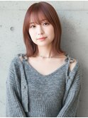 暖色系ブラウン/小顔見えレイヤーカット☆