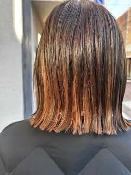 オレンジインナーカラー 担当-木村優伽