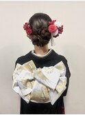 成人式着付け シニヨン