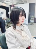 ショートウルフ/透明感/アッシュ