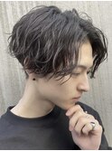 調布ツイストスパイラルパーマ波巻きパーマセンターパートゆるめ