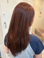 フラワーズ(Flowers)&nbsp;チェリーブラウン レイヤーカット 髪質改善 艶カラー 艶髪 20代