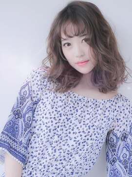 ラ ブレス なんばスカイオ(LaBless) 【LaBless】フォギーブルージュエレガンス シースルーバング