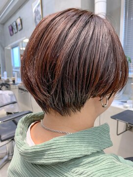 テトヘアー(teto hair) オレンジベージュ、マッシュショート、マニッシュショート
