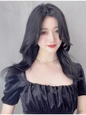 クリスタルブラック_外ハネボブセクションカラー_38534