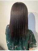 髪質改善ストレート グレージュ デザインカラー