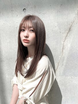 ロンド アンブル 四条烏丸(Lond ambre) 【Lond ambre】五島巨幹 レイヤーロング/グレーベージュ/顔周り