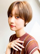 アドラーブル 万代店 (adorable) 20代30代ミニボブココアブラウン小顔美肌ストレート丸み