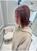 (銀座) 顔まわりレイヤー　切りっぱなしボブ　