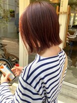 モク 神戸元町店(MOK)&nbsp;【赤髪ボブブラウン】おしゃれ◎