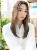 かきあげ前髪抜け感ヘア小顔流れるレイヤーh3川口20代30代40代