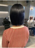 デザインカラーレイヤーカットウェットヘア夏オリーブベージュ