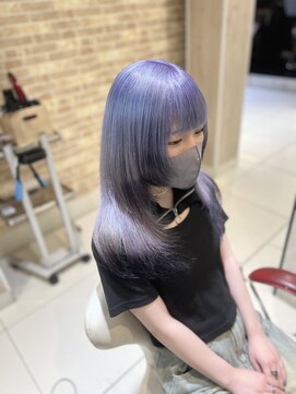 アース 新越谷店(HAIR&MAKE EARTH) 越谷　レイヤーカット＋ブリーチハイトーン　エンドカラー