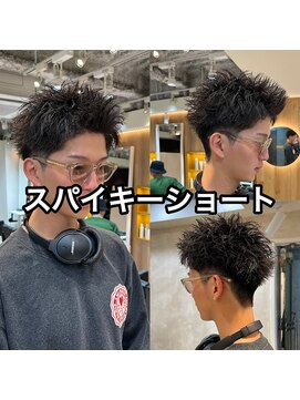ルースト 渋谷店(ROOST) 黒髪スパイキーショート