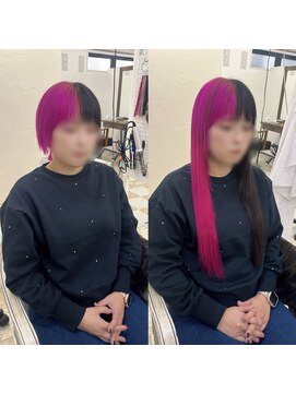 ハイエクステンション 京都駅前店(Hi-Extension) ピンク × ブラック ★ mao_163
