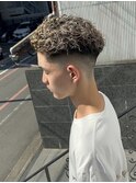 極道パーマ×フェード