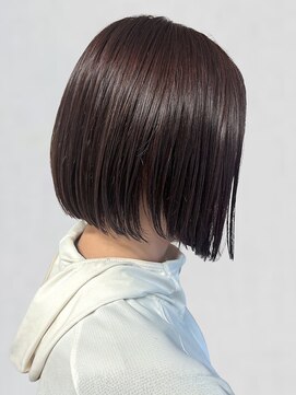 ティアトロアンドリミテバイティアトロ(teatro&limite by teatro) ラベンダーベージュ 切りっぱなしボブ 髪質改善 30代40代