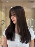 ロングレイヤー / オリーブグレー / 髪質改善