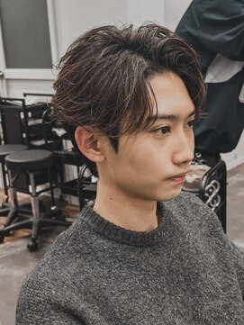 ルースト 京都四条大宮店(ROOST) センターパート/フェザーパーマ/ニュアンスパーマ/men's