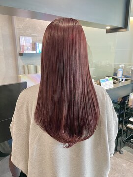 ケンジ 横浜(KENJE) 赤髪/暖色/暖色カラー/ロング/ストレート/艶髪