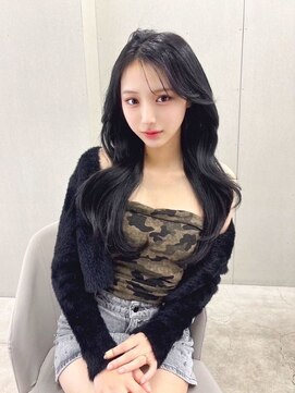 ジーナ 名駅(XENA.) 《haru》ブルーブラック/2wayバング/ロングレイヤー/