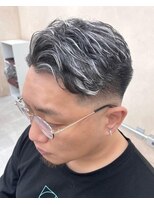 Men's OR 大宮/メンズサロン/ケアブリーチ/メンズカット/メンズパーマ/曲がる縮毛矯正&nbsp;ケアブリーチでハイライト☆