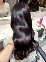 ルームバイシー 新宿(Loom. by Sea)&nbsp;＊レイヤーカット×ダークパープル【新宿/韓国ヘア/小顔ヘア】