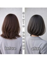 エイミーバイアフロート(amie by afloat) 大人女性のための上品グレージュボブ