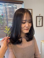 カームス(calms)&nbsp;縮毛矯正×顔周りの低めレイヤー