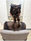 #ヘアアレンジ　#ポニーツイン　#あみおろし