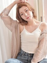 イリーブ(elieve) ショートボブ・ボブで愛され柔らかシアベージュカラー