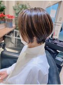 極細ハイライト☆ショートボブ