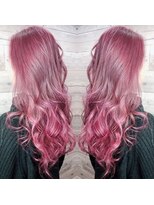リアル(REAL) pink/裾 colorブリーチ/髪質改善/レイヤーカット/インナーカラー