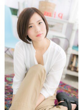 ミック 日暮里店(miq) 前下がりワンレンボブで*ナチュラル大人かっこいいb1