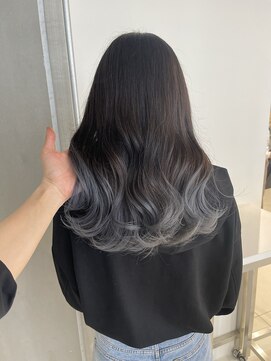 アライブ ハラジュク(ALIVE harajuku) ブルーシルバーグラデーションカラー　ryota