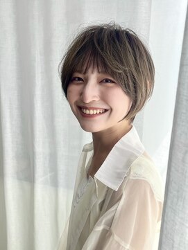 クロト(Clotho) ショートカット/髪質改善縮毛矯正白髪ぼかしレイヤーカラーボブ