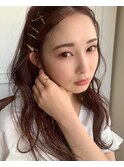 ニュアンスウェーブ×ピンアレンジ　20代30代40代