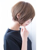 大人ショートボブ×ナチュラルボブ×20代30代40代×小顔カット
