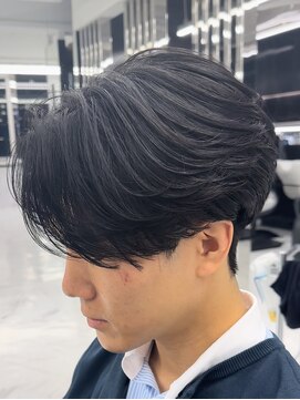 メンズヘアセンス 渋谷(MEN'S HAIR SENSE) センターパート/アッシュブラック/ウルフマッシュ/ハイライト