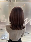 【園田/艶カラー】ほんのりピンクの入ったブラウン