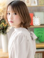 カバーヘア イヴ 戸頭店(COVER HAIR EVE) 外国人風イヤリングカラーくびれショートボブ20代30代40代