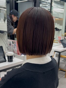 ビューナゴヤ 名駅(VIEW NAGOYA) 黒髪/ボブルフ/チョコレートブラウン/切りっぱなし/ボブ