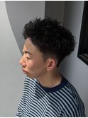 刈り上げるスパイキーピンパーマ 福岡メンズカット