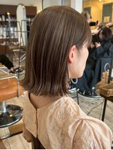 セットアップ 岡山北長瀬店(SET-UP) 色っぽボブ/耳かけボブ/切りっぱなしボブ/ミルクティーベージュ