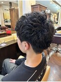 メンズショート ピンパーマ 佐世保