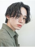 横浜西口ニュアンスパーマセンターパートフェザーパーマ韓国風◆