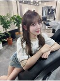 大人かわいいミディアムレイヤー/ワンホンヘア/20代30代